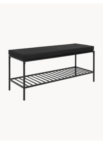 House Nordic Metallbänk Noel med sittdyna Svart Metall B 100 x H 48,5 cm