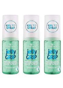 Essence Damen Fixierspray »Jelly GRIP REFRESHING ALOE SPRAY« 3-tlg., Gel-to-Mist-Formel, erfrischend, feuchtigkeitsspendend