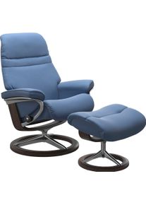 stressless Relaxsessel »Sunrise« Relaxsessel mit Hocker in blau, Größe B/H/T: 83 cm x 105 cm x 74 cm