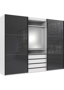 wimex Schwebetürenschrank »Magic by fresh to go« mit drehbarer Spiegeltür in weiß, Größe B/H/T: 300 cm x 236 cm x 65 cm