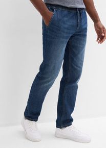 Tunna dra på-jeans Regular Fit Straight - blå - storlek 48 - bonprix