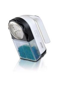 MPM LR-027 Quitapelusas Eléctrico, Elimina Pelotillas Ropa, 3 Alturas Corte, Cuchillas Acero Inox, Depósito Extraíble Azul