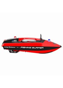 B-Ware Futterboot Fishing Surfer rot RTR mit GPS V2 - Transportschaden