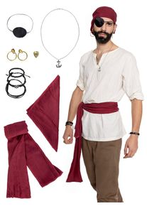 maskworld Set de accesorios pirata para hombre