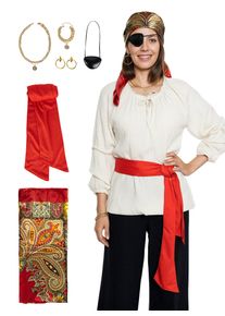 maskworld Piratin – Zubehör Set für Damen