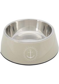 Trixie BE NORDIC Napf | Melamin/Edelstahl | für Hunde & Katzen | Weiß | 0,4 l/ø 17 cm