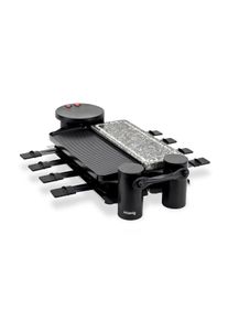 H.Koenig RP360 - RACLETTE 8 PESSOAS 3 em 1, Grill, Brinque com pedra natural, 1200 W