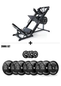 Atlas-sæt | Hackenschmidt benpres og 120 kg jernplader