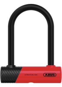 Abus 420K Ultimate Mini, U-lock + holder , color: Black/Red , size: 140 mm