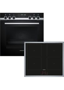 Siemens, Flex-Induktions-Herd-Set &raquo;HE578GBS4&laquo; mit Teleskopauszug nachr&uuml;stbar cookControl30, Schwarz, Edelstahl, activeClean : das automatische 