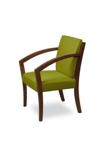 Home Affaire , Esszimmerstuhl »G98 George Armlehnstuhl, Sessel, Loungesessel, Stuhl, Made in Italy« () 1 Stk. , green + nussbaum , 100% Polyester
