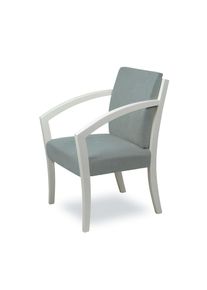 Home Affaire , Esszimmerstuhl »G98 George Armlehnstuhl, Sessel, Loungesessel, Stuhl, Made in Italy« () 1 Stk. , water green + weiß , 100% Polyester