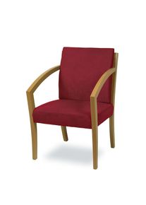 Home Affaire , Esszimmerstuhl »G98 George Armlehnstuhl, Sessel, Loungesessel, Stuhl, Made in Italy« () 1 Stk. , bordeaux + natur , 100% Polyester
