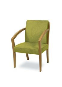 Home Affaire , Esszimmerstuhl »G98 George Armlehnstuhl, Sessel, Loungesessel, Stuhl, Made in Italy« () 1 Stk. , green + natur , 100% Polyester