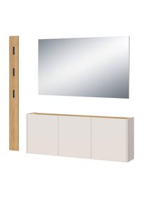 Germania , Garderoben-Set »GW-Libbiano« 3 Stk. tlg. , Kaschmir/Navarra-Eiche-Nb.