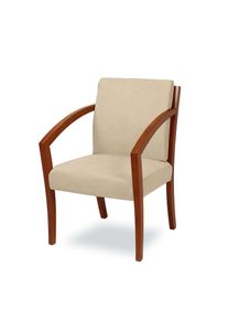 Home Affaire , Esszimmerstuhl »G98 George Armlehnstuhl, Sessel, Loungesessel, Stuhl, Made in Italy« () 1 Stk. , beige + kirschbaum , 100% Polyester