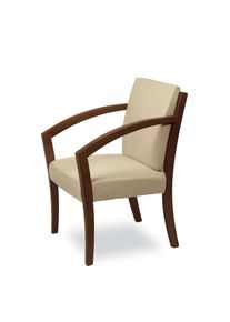 Home Affaire , Esszimmerstuhl »G98 George Armlehnstuhl, Sessel, Loungesessel, Stuhl, Made in Italy« () 1 Stk. , beige + nussbaum , 100% Polyester