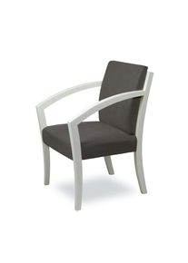 Home Affaire , Esszimmerstuhl »G98 George Armlehnstuhl, Sessel, Loungesessel, Stuhl, Made in Italy« () 1 Stk. , elephant + weiß , 100% Polyester