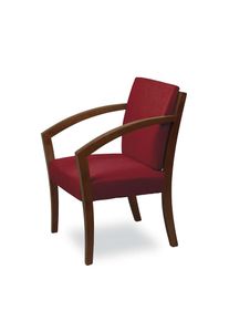 Home Affaire , Esszimmerstuhl »G98 George Armlehnstuhl, Sessel, Loungesessel, Stuhl, Made in Italy« () 1 Stk. , bordeaux + nussbaum , 100% Polyester