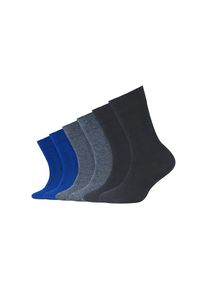Camano , Damen,Jugendliche , Socken »ca-soft« 6 Paar, 6 Paar tlg. mit Komfortbund und gepolsterten Zehen-/Fersenbereich , blau-mix , 23-26 , 23-26...