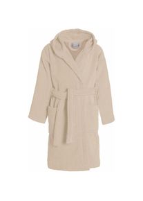 Seahorse , Kinderbademantel »Pure«, 1 Stk. Langarm, aufgesetzte Taschen , sand , Obermaterial: 100% Baumwolle , 146/152 Länge: 87 cm