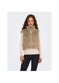 Only, Damen, Pl&uuml;schweste &raquo;ONLDANA FAUX FUR REV.WAISTCOAT OTW CC&laquo;, Silvermink, M, Silvermink, Kuschelige Weste von Only