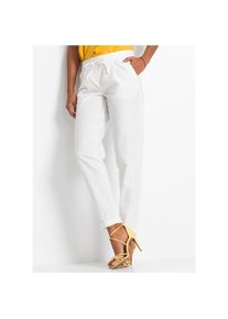 bonprix, Damen, Leinenhose &raquo;Leinenhose&laquo; Leinenhose, wei&szlig;, N-Gr, 50 -N-Gr, wei&szlig;, Leinenhose mit regular fit f&uuml;r angenehmen Tragekomfort
