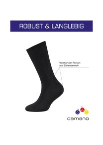 Camano, Herren, Socken &raquo;ca-soft&laquo; 6 Paar, 6 Stk. tlg. mit Komfortbund und gepolsterten Zehen-/Fersenbereich, schwarz, 23-26, schwarz, Socken von Camano