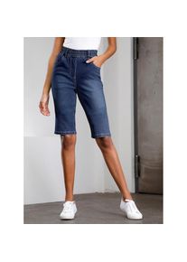 Classic Basics , Damen , Jeansbermudas , blue-stone-washed , Normalgrößen , 40 -Normalgrößen , 40 , hoher Bund