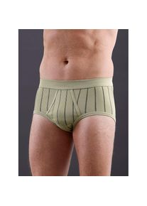 wäschepur wäschepur , Damen , Slip , khaki-gestreift , 2 Stk. , 9 -2 Stk. , 9 , Feinripp