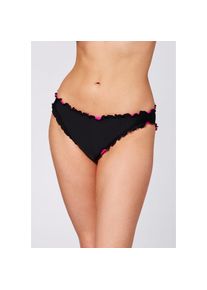 Chiemsee , Bikini-Hose , Black Beauty , 38 , 38 , Einfarbige Chiemsee Damen Bikinihose mit Rüschenkante
