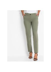 bonprix, Damen, Anzughose &raquo;Anzugshose&laquo; Anzugshose, oliv, K-Gr, 34 -K-Gr, oliv, Anzughose mit schlanker Passform