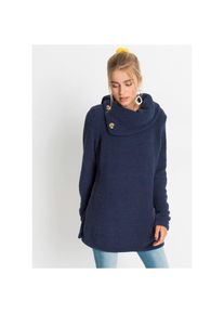 bonprix, Damen, Longpullover &raquo;Longpullover&laquo; Longpullover, dunkelblau, 40/42 (M), dunkelblau, Longpullover im l&auml;ssigen Stil