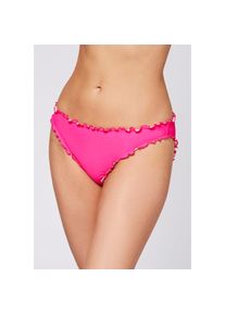 Chiemsee , Bikini-Hose , Pink Glo , 38 , 38 , Einfarbige Chiemsee Damen Bikinihose mit Rüschenkante