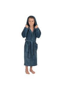 WEWO-Fashion Wewo fashion , Kinderbademantel »8521«, 1 Stk. Soft Touch , smokeyblue , Obermaterial: 40% Polyester, 30% Baumwolle, 30% Viskose , 170/176 Länge:...