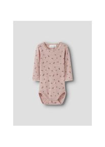 name it , Langarmbody »NBFWANG WOOL NEEDLE LS BODY NOOS«, aus reiner Merinowolle , Shadow Gray AOP:Small flowers , N-Gr , 56 -N-Gr , 56 ,...