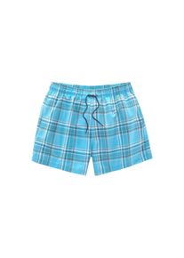 H.I.S. H.I.S, Herren, Badeshorts &raquo;Karo&laquo; mit kontrastfarbiger Kordel, hellblau (Kurzgr&ouml;&szlig;e), Kurz, M (50) -Kurz, hellblau (Kurzgr&ouml;&szlig;e), Angesagtes Karo-Design