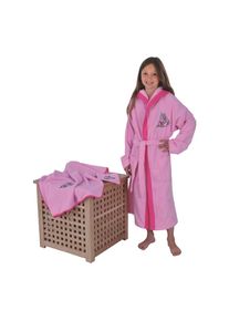 W&ouml;rner W&ouml;rner, Unisex, Kinderbademantel &raquo;Bademantel Pferd rosa&laquo; 1 Stk., rosa, rosa, flauschige Frottierware