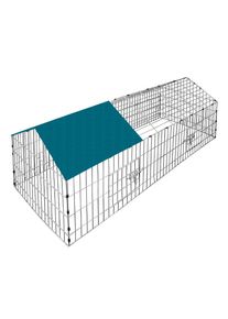 Cadoca Buitenverblijf voor konijnen Groen 180x75x75cm Bescherming tegen de zon