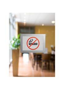 Durable DURAFRAME Marco informativo DIN A6 autoadhesivo Lámina rígida adhesiva plateada 487023 17,6 (ancho) x 13 (alto) cm 2 piezas