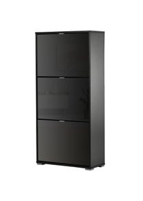 HOMCOM Arm&aacute;rio de Sapatos Moderno Sapateira para Corredor Entrada com 6 Prateleiras de Armazenamento Espa&ccedil;o de Exibi&ccedil;&atilde;o 60x26x124cm Preto