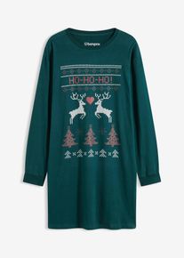 bonprix Koszula nocna z czystej bawełny, zielony, 44/46