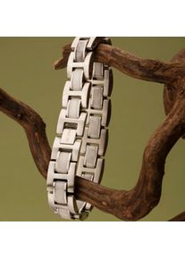 Bracelet Holzkern pour homme et femme Forte (Marbre/Argent) en bois naturel, taille ajustable