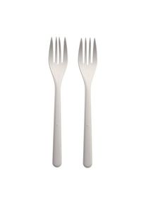 Papstar Circulware by Haval 50 Tenedores reutilizables "Circulware by Haval" PP-MF 18,5 cm blanco extrafuerte
