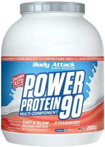 Body Attack Sports Nutrition Body Attack Power Protein 90, 2000 g Dose, Strawberry
