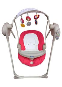 Chicco Babywippe Schaukel Grafisch Rot 68 cm mit Spielbogen Melodien