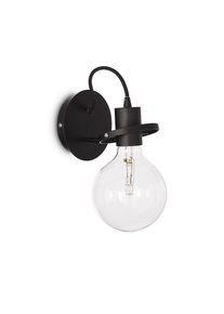 Ideal Lux Applique Moderna Radio Metallo Nero 1 Luce E27 8W 3000K Luce Calda