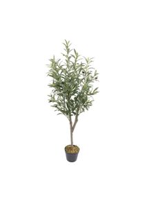 Pianta artificiale Ulivo Rebecca Mobili Thoka 120x35x35 Poliestere Legno Verde Marrone