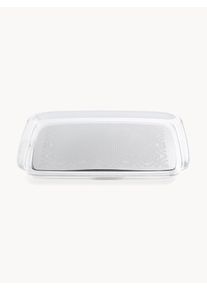 Kartell Serving Tray Teatime Transparent, Silver acrylglas B 44 x D 33 cm