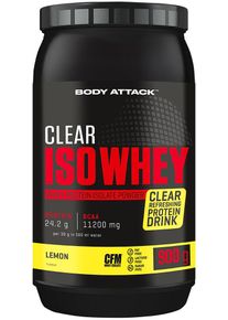 Body Attack Sports Nutrition Body Attack Clear Iso Whey, 900 g Dose, Lemon